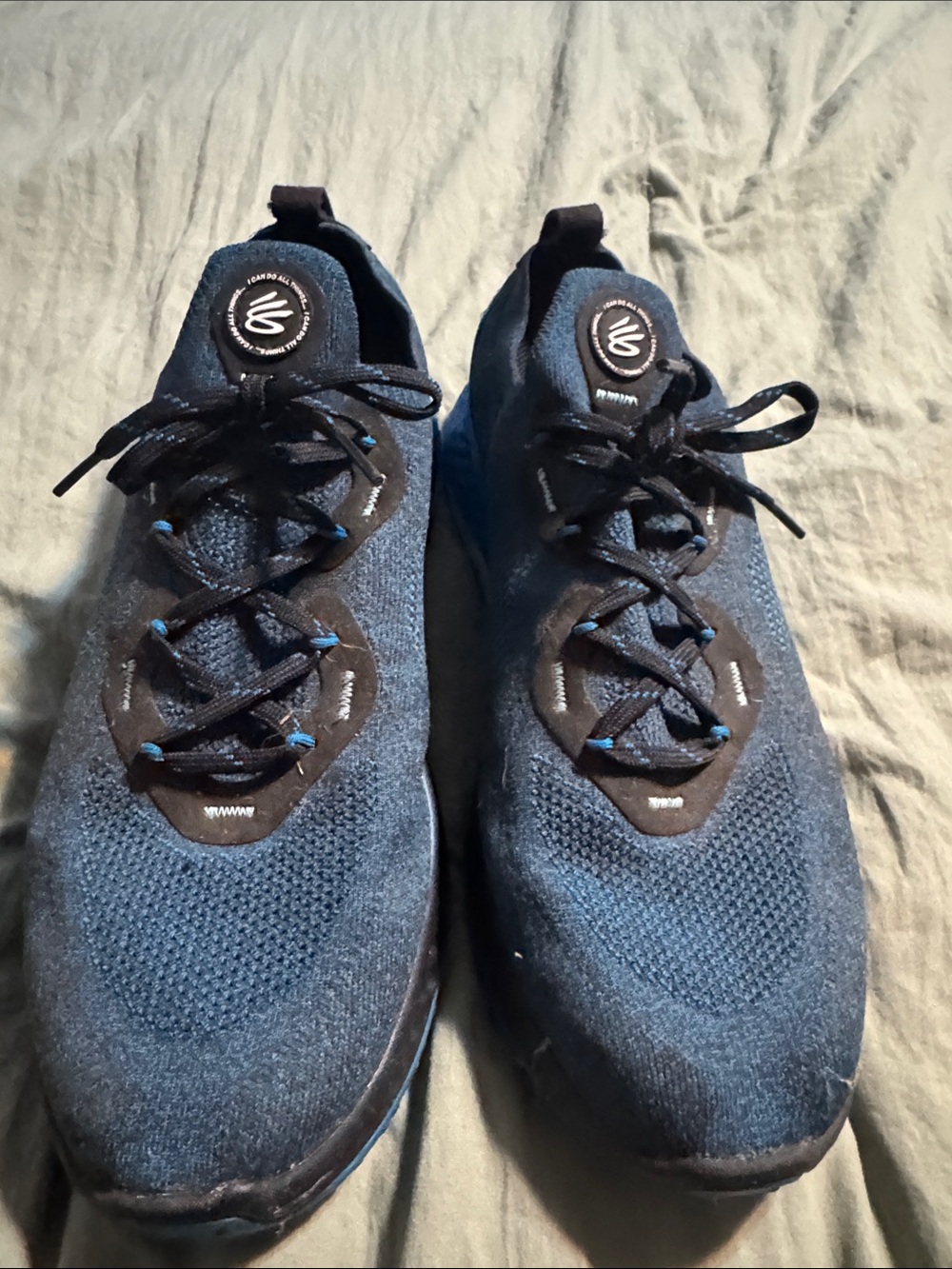 Under Armour Men's Navy Blue and Black Knit Trainers